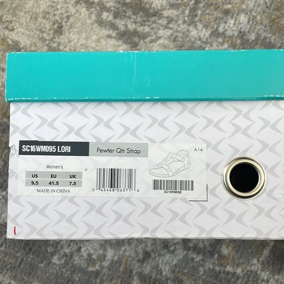 Aetrex Lori Adjustable Quarter Strap, Pewter, Size 9.5 - Picture 5 of 5